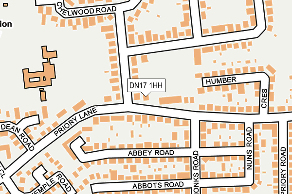 DN17 1HH map - OS OpenMap – Local (Ordnance Survey) DN17 1HH map - OS OpenMap – Local (Ordnance Survey)