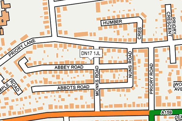 DN17 1JL map - OS OpenMap – Local (Ordnance Survey) DN17 1JL map - OS OpenMap – Local (Ordnance Survey)