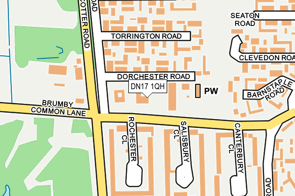 DN17 1QH map - OS OpenMap – Local (Ordnance Survey) DN17 1QH map - OS OpenMap – Local (Ordnance Survey)