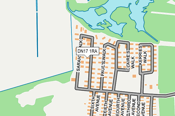 DN17 1RA map - OS OpenMap – Local (Ordnance Survey) DN17 1RA map - OS OpenMap – Local (Ordnance Survey)
