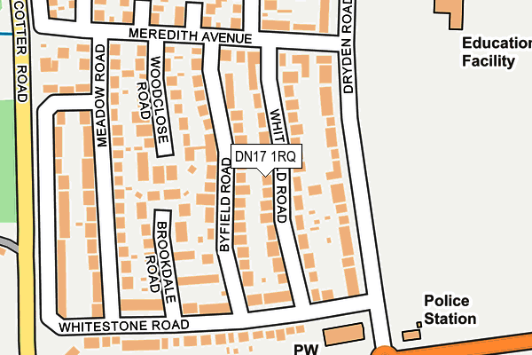 DN17 1RQ map - OS OpenMap – Local (Ordnance Survey) DN17 1RQ map - OS OpenMap – Local (Ordnance Survey)