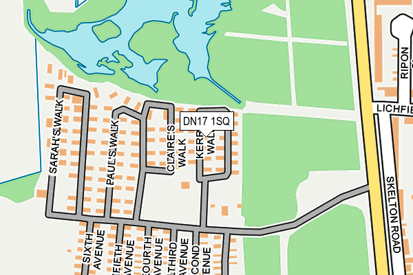 DN17 1SQ map - OS OpenMap – Local (Ordnance Survey) DN17 1SQ map - OS OpenMap – Local (Ordnance Survey)