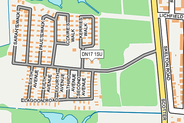 DN17 1SU map - OS OpenMap – Local (Ordnance Survey) DN17 1SU map - OS OpenMap – Local (Ordnance Survey)