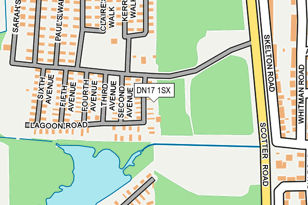 DN17 1SX map - OS OpenMap – Local (Ordnance Survey) DN17 1SX map - OS OpenMap – Local (Ordnance Survey)