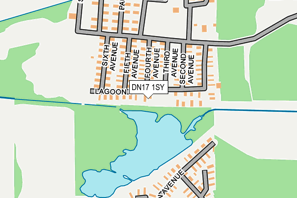 DN17 1SY map - OS OpenMap – Local (Ordnance Survey) DN17 1SY map - OS OpenMap – Local (Ordnance Survey)