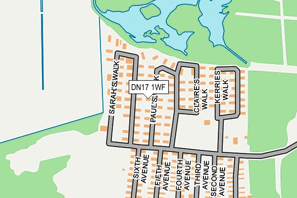 DN17 1WF map - OS OpenMap – Local (Ordnance Survey) DN17 1WF map - OS OpenMap – Local (Ordnance Survey)