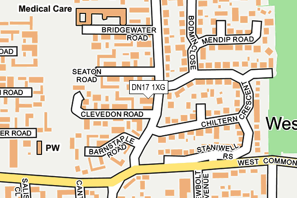 DN17 1XG map - OS OpenMap – Local (Ordnance Survey) DN17 1XG map - OS OpenMap – Local (Ordnance Survey)