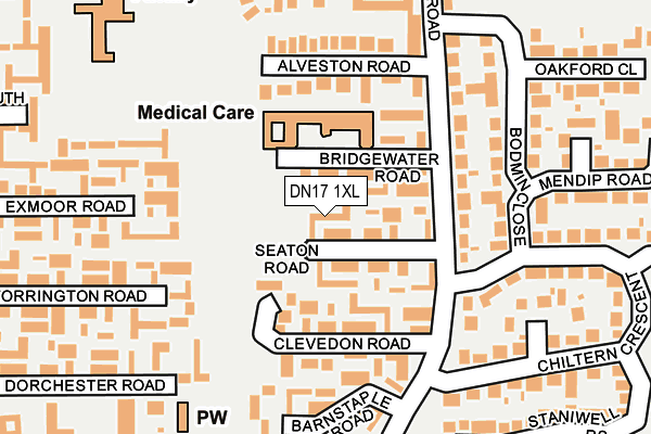 DN17 1XL map - OS OpenMap – Local (Ordnance Survey) DN17 1XL map - OS OpenMap – Local (Ordnance Survey)