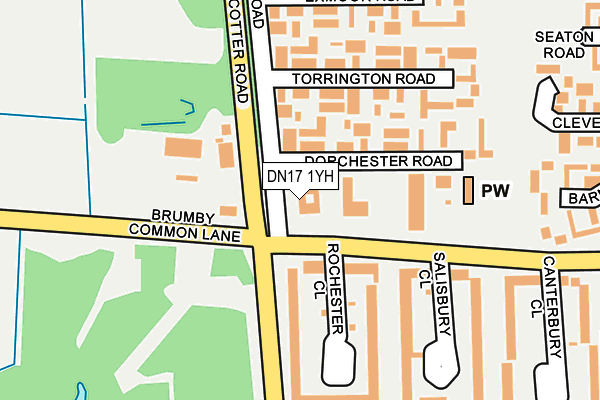 DN17 1YH map - OS OpenMap – Local (Ordnance Survey) DN17 1YH map - OS OpenMap – Local (Ordnance Survey)