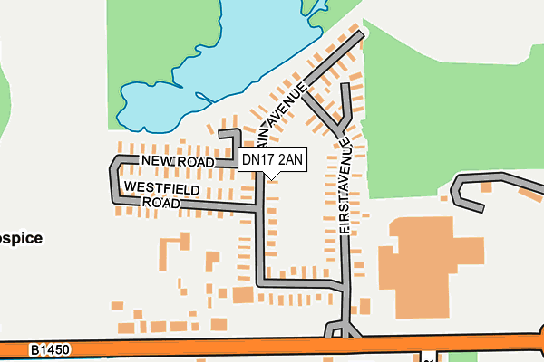 DN17 2AN map - OS OpenMap – Local (Ordnance Survey) DN17 2AN map - OS OpenMap – Local (Ordnance Survey)