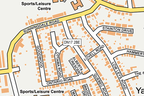 DN17 2BE map - OS OpenMap – Local (Ordnance Survey) DN17 2BE map - OS OpenMap – Local (Ordnance Survey)