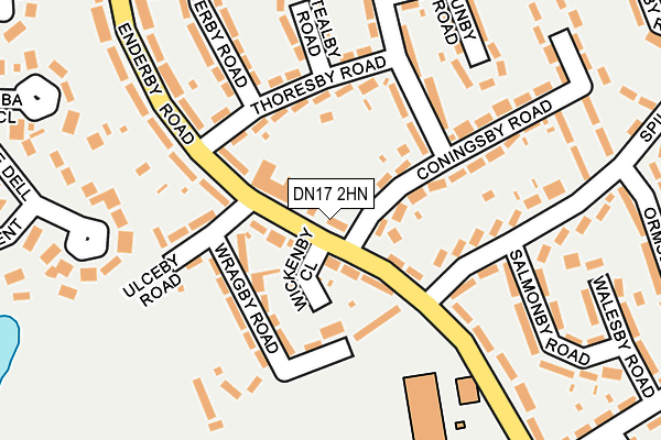 DN17 2HN map - OS OpenMap – Local (Ordnance Survey) DN17 2HN map - OS OpenMap – Local (Ordnance Survey)