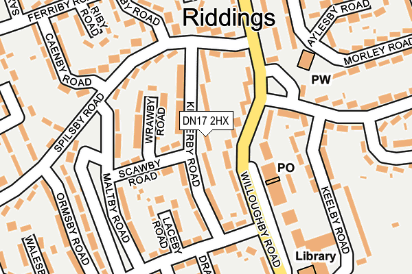 DN17 2HX map - OS OpenMap – Local (Ordnance Survey) DN17 2HX map - OS OpenMap – Local (Ordnance Survey)