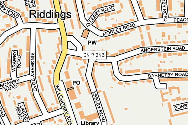 DN17 2NB map - OS OpenMap – Local (Ordnance Survey) DN17 2NB map - OS OpenMap – Local (Ordnance Survey)