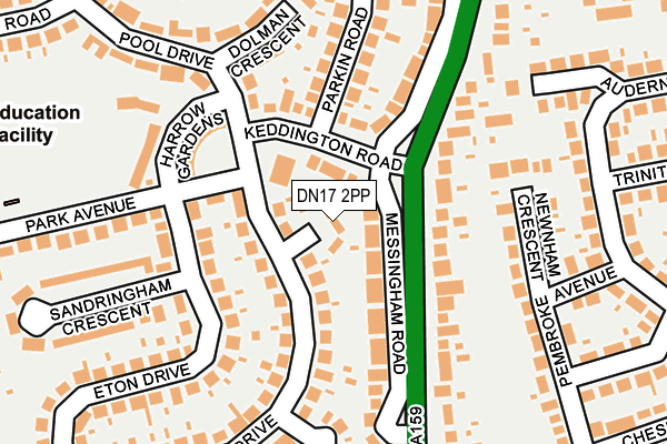 DN17 2PP map - OS OpenMap – Local (Ordnance Survey) DN17 2PP map - OS OpenMap – Local (Ordnance Survey)