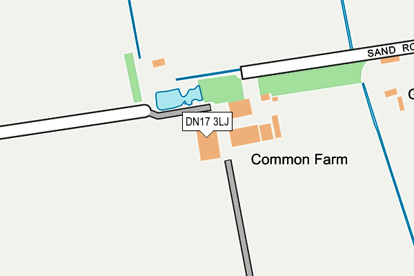 DN17 3LJ map - OS OpenMap – Local (Ordnance Survey)