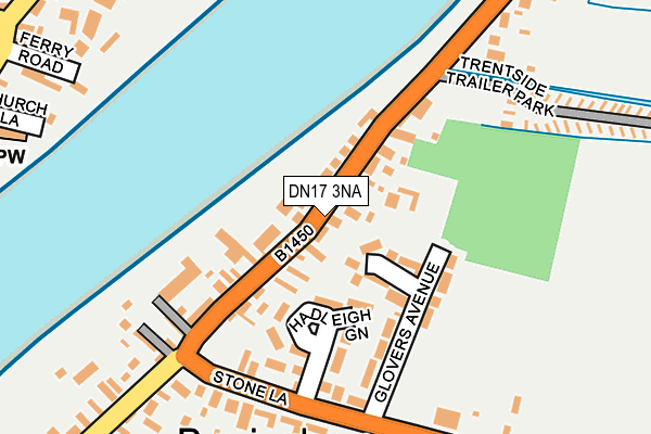 DN17 3NA map - OS OpenMap – Local (Ordnance Survey) DN17 3NA map - OS OpenMap – Local (Ordnance Survey)