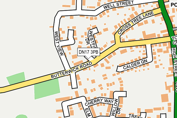 DN17 3PB map - OS OpenMap – Local (Ordnance Survey) DN17 3PB map - OS OpenMap – Local (Ordnance Survey)