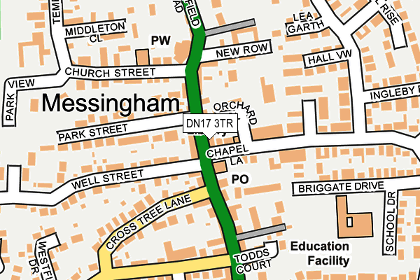 DN17 3TR map - OS OpenMap – Local (Ordnance Survey) DN17 3TR map - OS OpenMap – Local (Ordnance Survey)