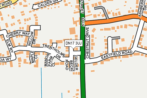 DN17 3UJ map - OS OpenMap – Local (Ordnance Survey) DN17 3UJ map - OS OpenMap – Local (Ordnance Survey)
