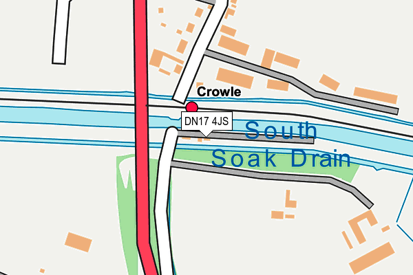 DN17 4JS map - OS OpenMap – Local (Ordnance Survey) DN17 4JS map - OS OpenMap – Local (Ordnance Survey)