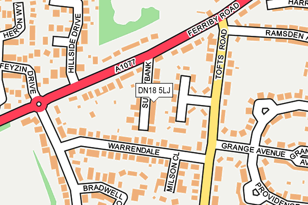 DN18 5LJ map - OS OpenMap – Local (Ordnance Survey) DN18 5LJ map - OS OpenMap – Local (Ordnance Survey)