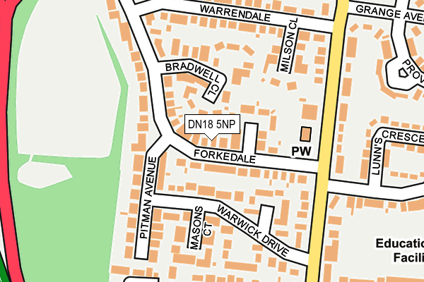 DN18 5NP map - OS OpenMap – Local (Ordnance Survey) DN18 5NP map - OS OpenMap – Local (Ordnance Survey)