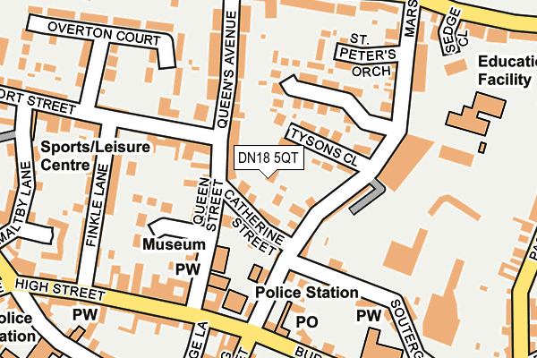 DN18 5QT map - OS OpenMap – Local (Ordnance Survey) DN18 5QT map - OS OpenMap – Local (Ordnance Survey)