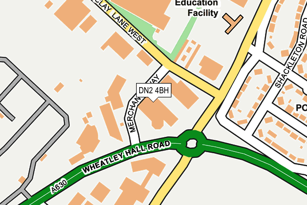 DN2 4BH map - OS OpenMap – Local (Ordnance Survey) DN2 4BH map - OS OpenMap – Local (Ordnance Survey)