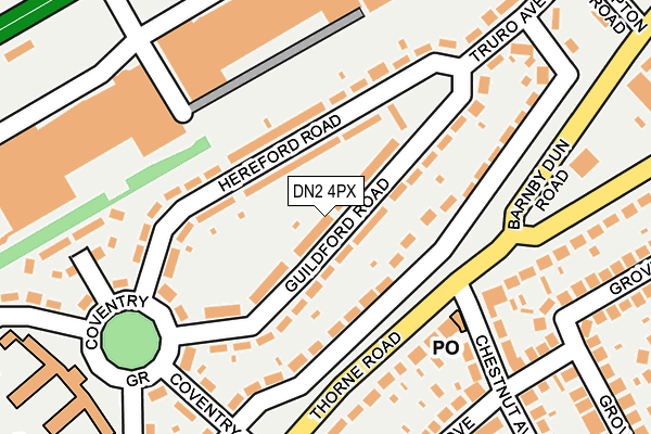 DN2 4PX map - OS OpenMap – Local (Ordnance Survey) DN2 4PX map - OS OpenMap – Local (Ordnance Survey)