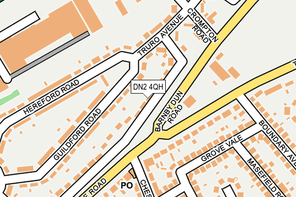 DN2 4QH map - OS OpenMap – Local (Ordnance Survey) DN2 4QH map - OS OpenMap – Local (Ordnance Survey)