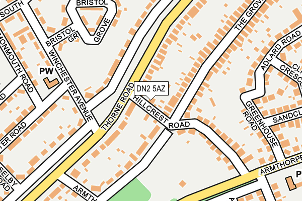 DN2 5AZ map - OS OpenMap – Local (Ordnance Survey) DN2 5AZ map - OS OpenMap – Local (Ordnance Survey)
