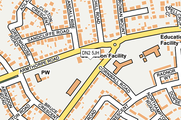 DN2 5JH map - OS OpenMap – Local (Ordnance Survey) DN2 5JH map - OS OpenMap – Local (Ordnance Survey)