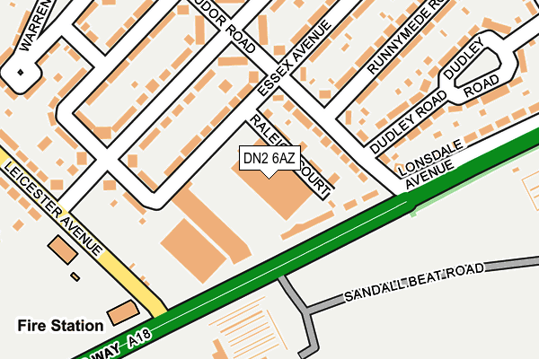 DN2 6AZ map - OS OpenMap – Local (Ordnance Survey) DN2 6AZ map - OS OpenMap – Local (Ordnance Survey)