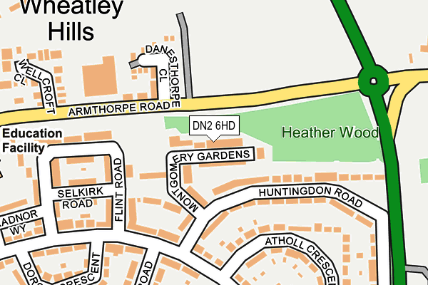 DN2 6HD map - OS OpenMap – Local (Ordnance Survey) DN2 6HD map - OS OpenMap – Local (Ordnance Survey)