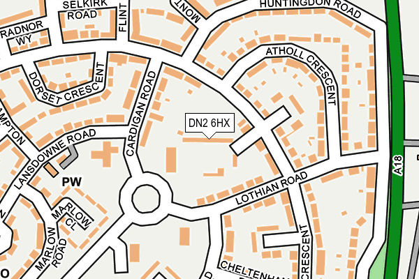 DN2 6HX map - OS OpenMap – Local (Ordnance Survey) DN2 6HX map - OS OpenMap – Local (Ordnance Survey)