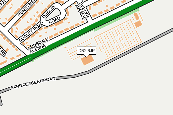 DN2 6JP map - OS OpenMap – Local (Ordnance Survey) DN2 6JP map - OS OpenMap – Local (Ordnance Survey)
