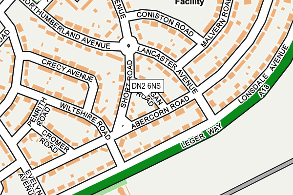 DN2 6NS map - OS OpenMap – Local (Ordnance Survey) DN2 6NS map - OS OpenMap – Local (Ordnance Survey)