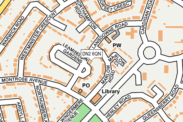 DN2 6QN map - OS OpenMap – Local (Ordnance Survey) DN2 6QN map - OS OpenMap – Local (Ordnance Survey)