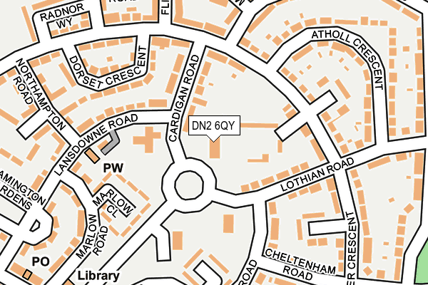 DN2 6QY map - OS OpenMap – Local (Ordnance Survey) DN2 6QY map - OS OpenMap – Local (Ordnance Survey)