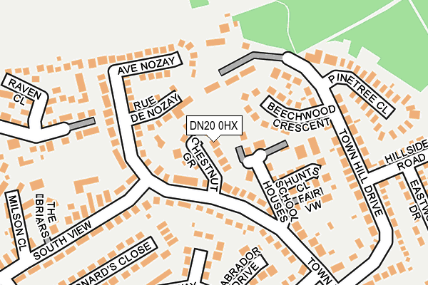 DN20 0HX map - OS OpenMap – Local (Ordnance Survey) DN20 0HX map - OS OpenMap – Local (Ordnance Survey)
