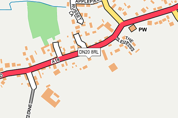 DN20 8RL map - OS OpenMap – Local (Ordnance Survey) DN20 8RL map - OS OpenMap – Local (Ordnance Survey)