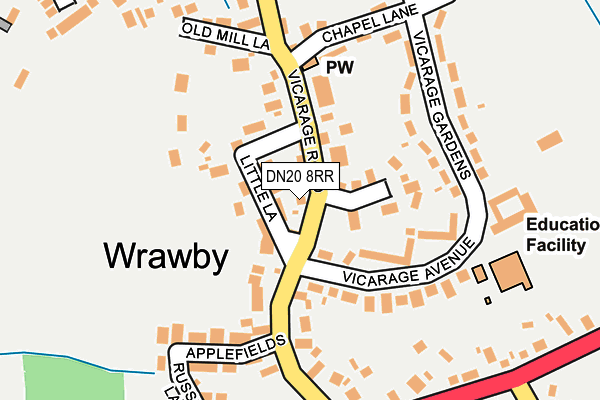DN20 8RR map - OS OpenMap – Local (Ordnance Survey) DN20 8RR map - OS OpenMap – Local (Ordnance Survey)