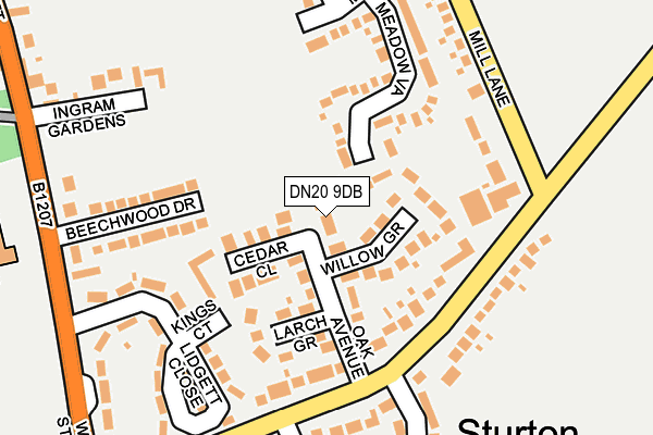 DN20 9DB map - OS OpenMap – Local (Ordnance Survey) DN20 9DB map - OS OpenMap – Local (Ordnance Survey)