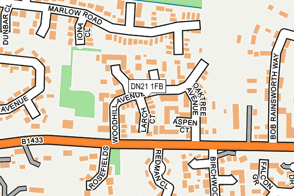 DN21 1FB map - OS OpenMap – Local (Ordnance Survey) DN21 1FB map - OS OpenMap – Local (Ordnance Survey)