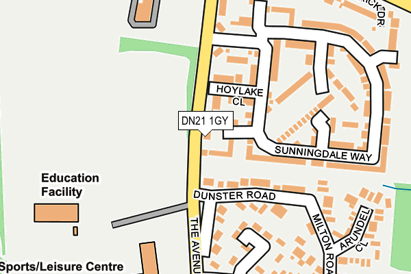 DN21 1GY map - OS OpenMap – Local (Ordnance Survey) DN21 1GY map - OS OpenMap – Local (Ordnance Survey)