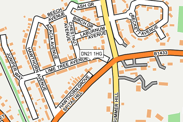 DN21 1HG map - OS OpenMap – Local (Ordnance Survey) DN21 1HG map - OS OpenMap – Local (Ordnance Survey)