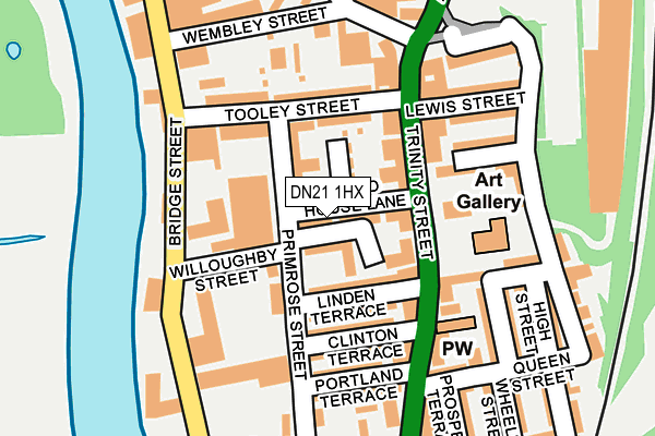 DN21 1HX map - OS OpenMap – Local (Ordnance Survey) DN21 1HX map - OS OpenMap – Local (Ordnance Survey)