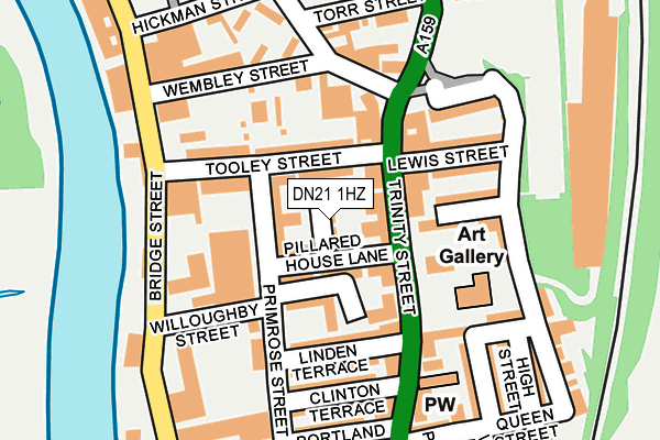 DN21 1HZ map - OS OpenMap – Local (Ordnance Survey) DN21 1HZ map - OS OpenMap – Local (Ordnance Survey)