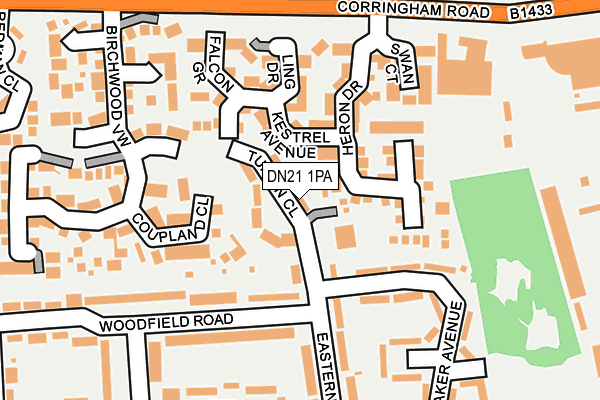 DN21 1PA map - OS OpenMap – Local (Ordnance Survey) DN21 1PA map - OS OpenMap – Local (Ordnance Survey)